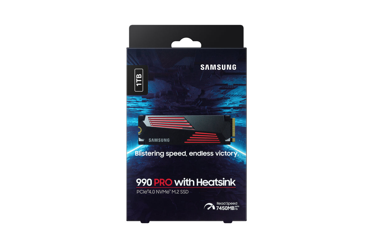 Samsung 990 PRO HeatSink SSD 1TB PCIe 4.0 NVMe M.2