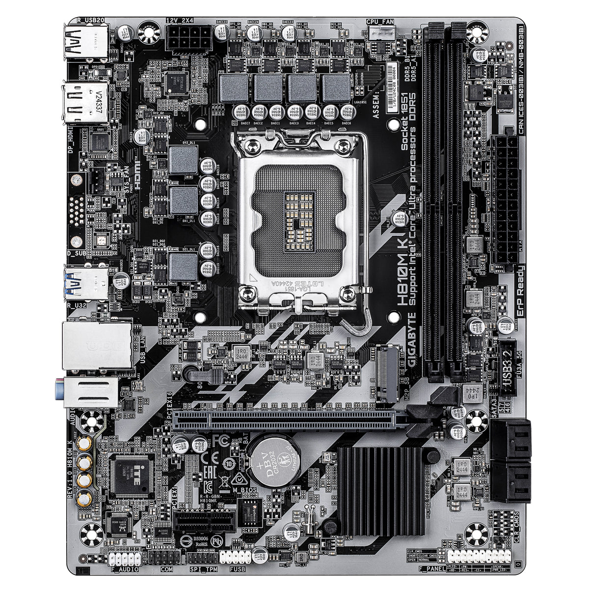 Placa Base Gigabyte H810M K Socket 1851/ DDR5/ PCIe 4.0/ Micro ATX