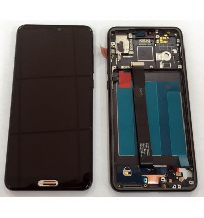 Huawei P20 pantalla lcd + tactil negro + marco negro premium remanufacturado
