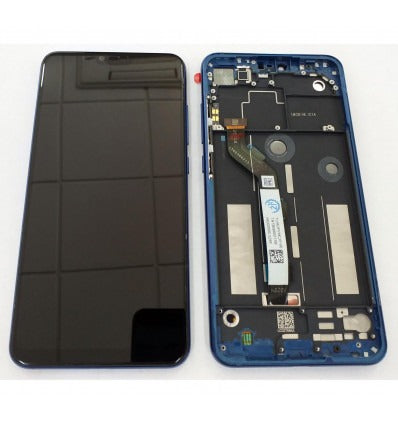 Xiaomi Mi 8 Lite pantalla lcd + tactil negro + marco azul premium