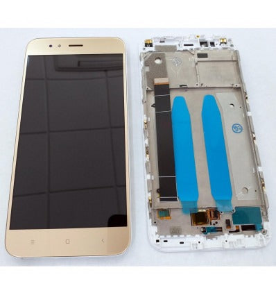 Xiaomi Mi 5X MI A1 pantalla lcd + tactil dorado + marco blanco premium