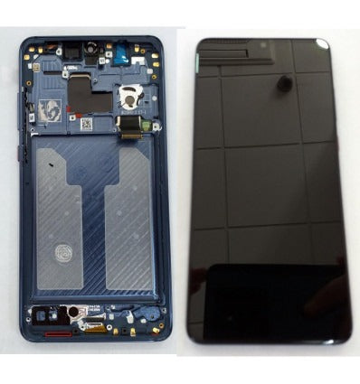 Huawei Mate 20 pantalla lcd + tactil negro + marco azul premium