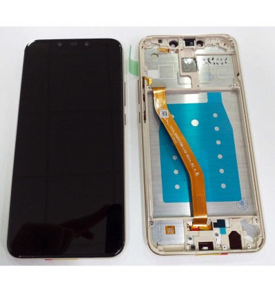 Huawei Mate 20 Lite pantalla lcd + tactil negro + marco dorado premium