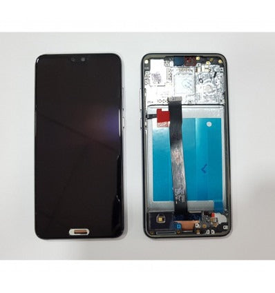 Huawei P20 pantalla lcd + tactil negro + marco gris premium