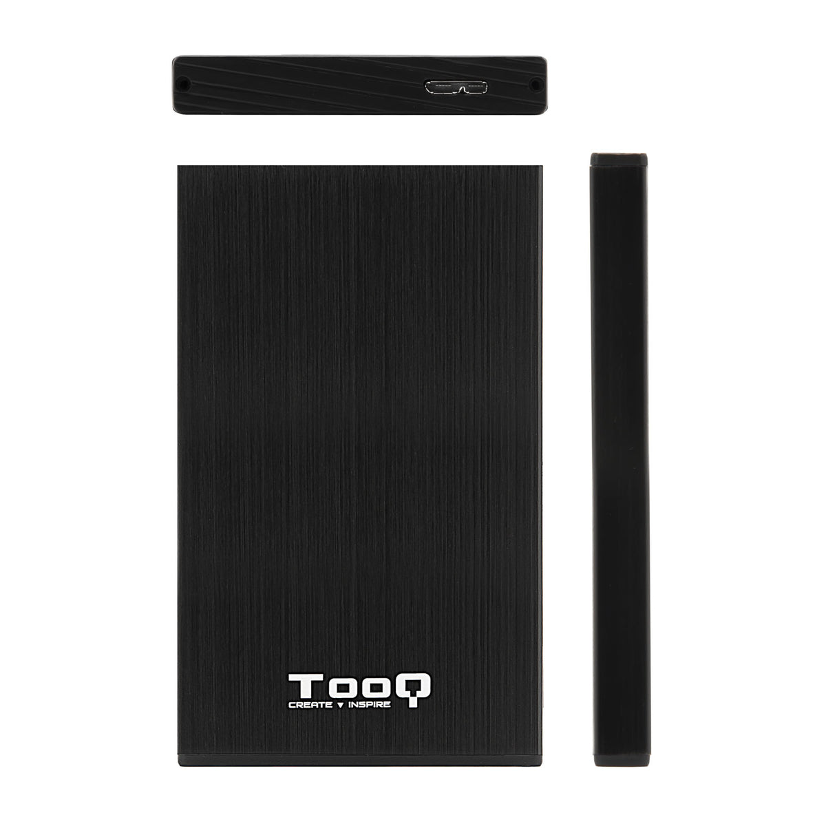 Caja externa TooQ tqe - 2527b para HDD - SSD 2.5 pulgadas 9.5mm SATA USB 3.0 negra