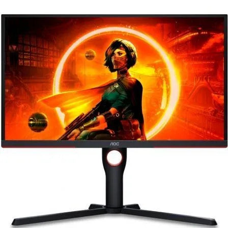 Monitor Gaming AOC 25G3ZM/BK 24.5"/ Full HD/ 0.5ms/ 240Hz/ VA/ Regulable en altura/ Negro y Rojo - PixelPlaza