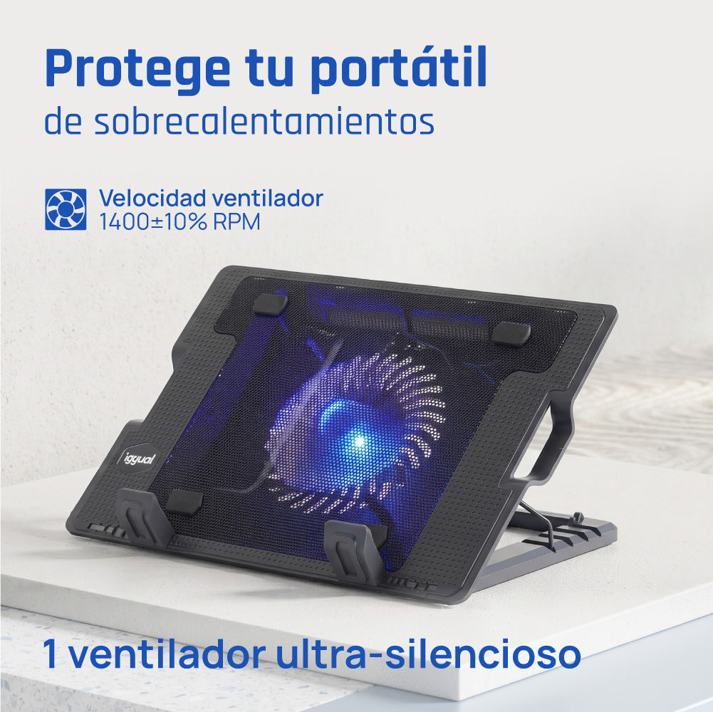 Iggual Refrigerador portátil 1 ventilador RP1V17