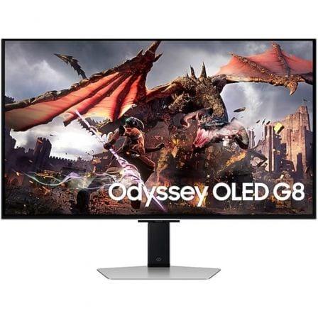 Smart Monitor Gaming Samsung Odyssey OLED G8 S32DG800SU 32"/ 4K/ 0.03ms/ 240Hz/ Multimedia/ Regulable en Altura/ Smart TV/ Plata - PixelPlaza