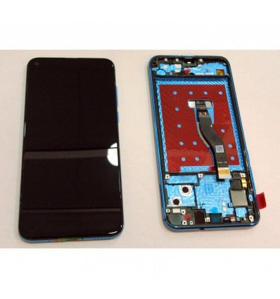 Huawei Nova 4 pantalla lcd + tactil negro + marco azul premium