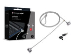 Cable seguridad para portatiles 1.5m Conceptronic doble cabezal + llave