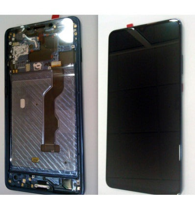 Huawei Mate 20X 20 X Mate20X EVR-L29 pantalla lcd + táctil negro + marco azul premium