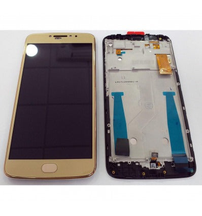 Motorola Moto E4 Plus XT1770 XT1773 XT1771 pantalla lcd + tactil dorado + marco dorado premium