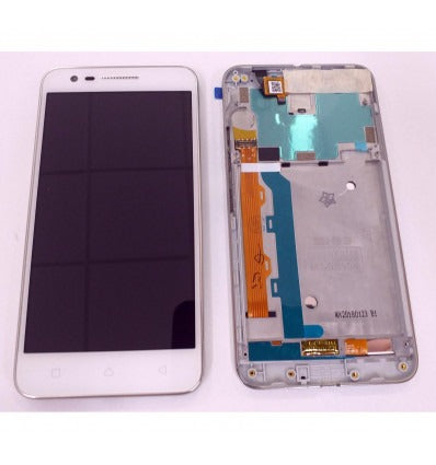 Lenovo Vibe C2 LTE K10A40 pantalla lcd + tactil blanco + marco plata premium
