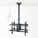 Soporte techo doble Tooq vesa hasta 86 pulgadas 600x400mm max 50kg - pantalla