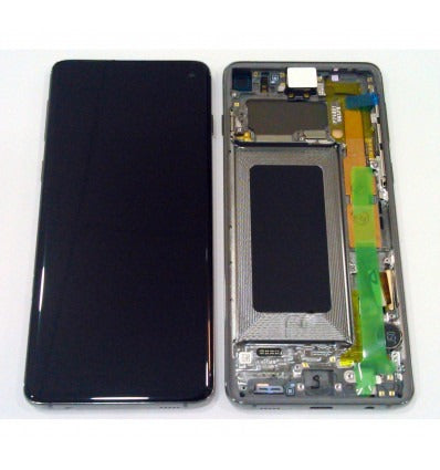 Samsung GH82-18850A Galaxy S10 SM-G973F pantalla lcd + táctil negro + marco negro premium Service Pack