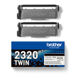 Pack toner Brother tn2320twin negro 2uds