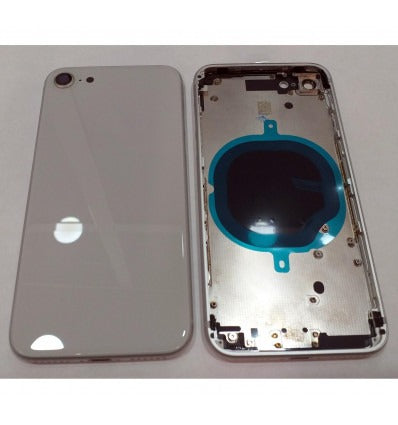 IPhone 8 A1863 A1905 A1906 carcasa central o marco + tapa trasera o tapa bateria blanca