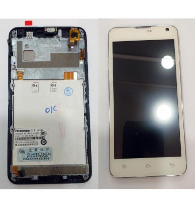 Hisense U966 pantalla lcd + tactil blanco + marco plata premium