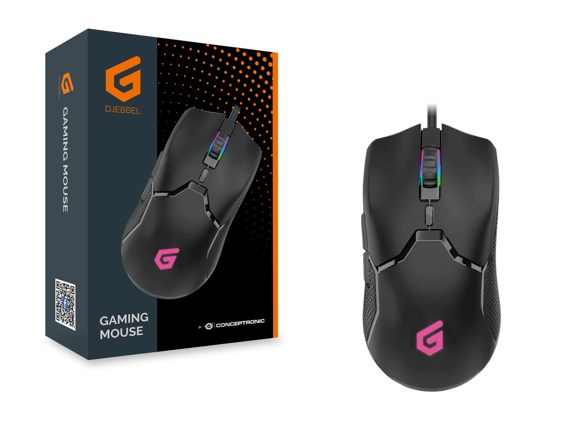Mouse raton gaming Conceptronic djebbel04b optico - USB - 7200dpi