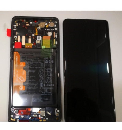 Huawei 02352PBT P30 Pro Pantalla LCD + táctil negro + Marco negro  + vibrador + flex volumen y power origi