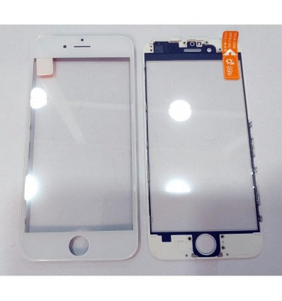 Iphone 6 A1549 A1586 A1589 cristal blanco + marco blanco + lamina oca