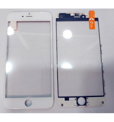 IPhone 6 Plus A1522 A1524 A1593 cristal blanco + marco blanco + lamina oca