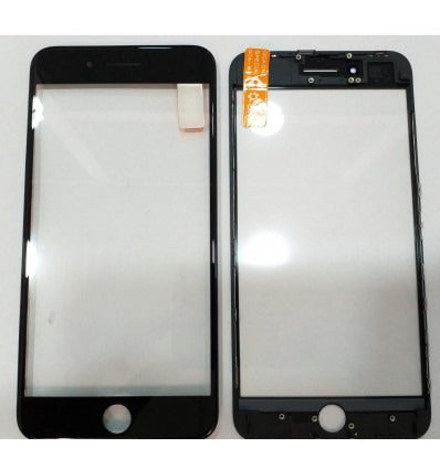 IPhone 8 Plus A1864 A1897 A1898 cristal negro + marco negro + lamina oca