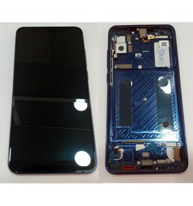ZTE Axon 9 Pro pantalla lcd + tactil negro + marco azul