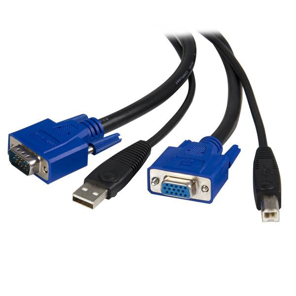Cable kvm 2 en 1 startech 1.8m