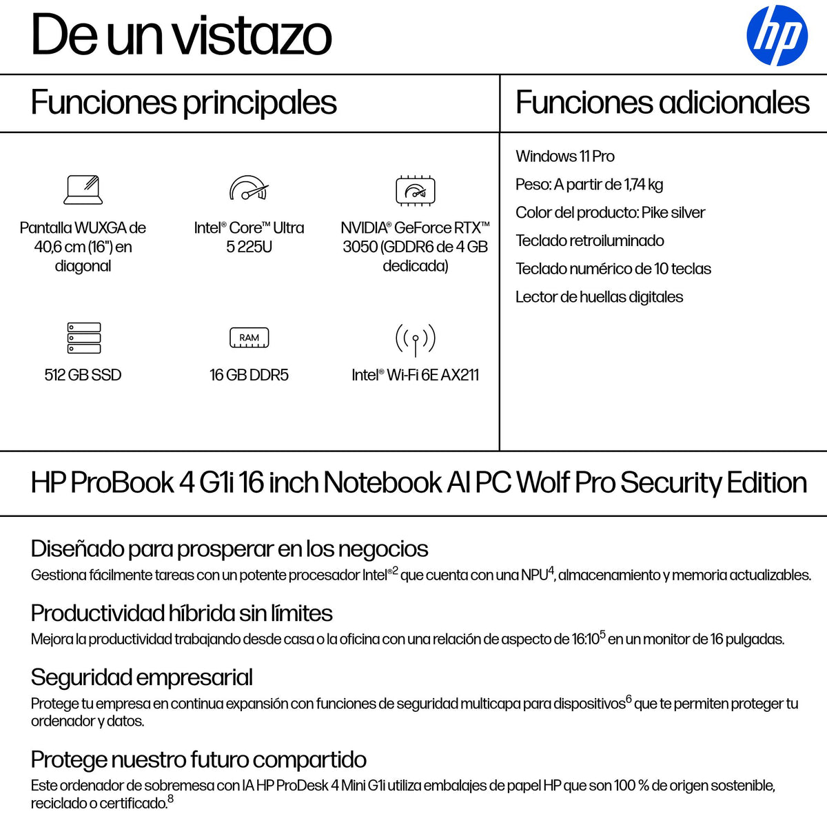 Portátil HP probook 4 g1i ai