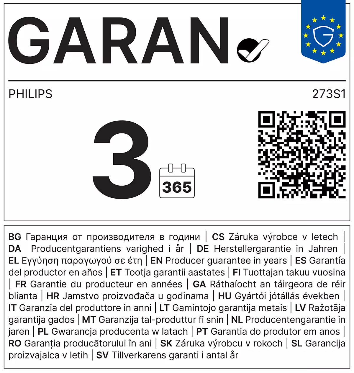 Monitor LED 27 pulgadas Philips s line 273s1 - 00 IPS · FHD · dp · HDMI · 75hz · 4ms · vesa 100x100