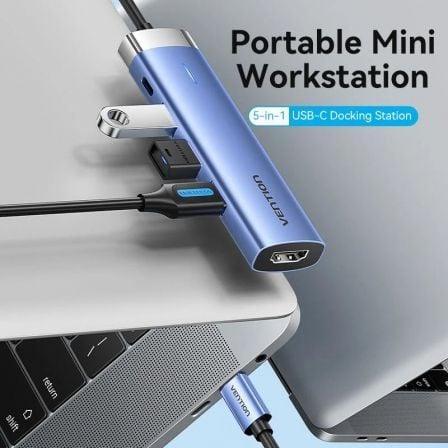 Docking USB Tipo-C Vention TGESB/ 3xUSB/ 1xHDMI 4K/ 1xUSB Tipo-C PD - PixelPlaza
