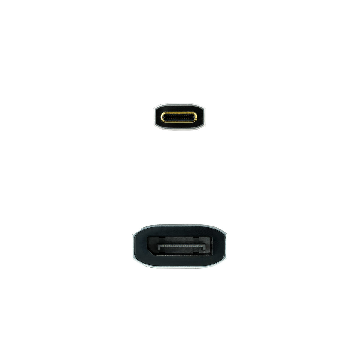 Cable Conversor Nanocable 10.16.4104-G/ USB Tipo-C Macho - DisplayPort Hembra/ 15cm/ Gris