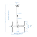 Soporte techo TooQ lpce1170tsli - b 37 pulgadas - 70 pulgadas carga maxima 50kg