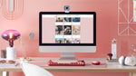Alfombrilla Logitech desk mat - studio series rosa oscuro