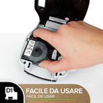 Cinta Rotuladora Adhesiva de Plástico Dymo D1 40913/ para Label Manager/ 9mm x 7m/ Negra-Blanca