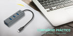 Hub i - tec USB - c con 4 puertos USB 3.0 con cable integrado 20cm