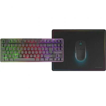 Pack Gaming Mars Gaming MCPWTKL/ Teclado Inalámbrico + Ratón Inalámbrico + Alfombrilla - PixelPlaza