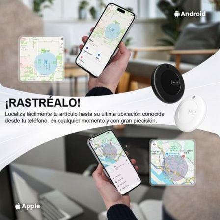 Localizador Leotec EasyTag Dual/ Blanco/ Incluye Llavero Negro - PixelPlaza
