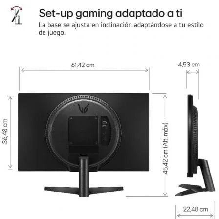Monitor Gaming LG UltraGear 27GS60F-B 27"/ Full HD/ 1ms/ 180Hz/ IPS/ Negro - PixelPlaza