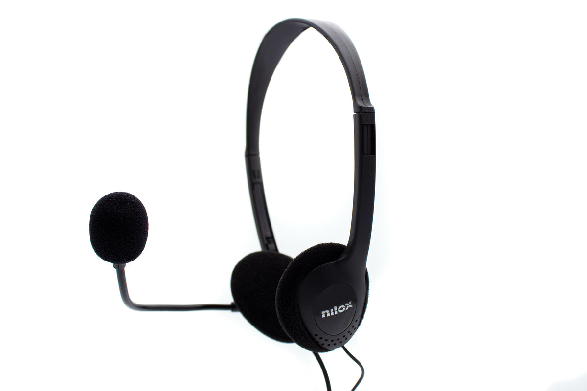 Auriculares Nilox microfono control vol negro alambrico doble jack