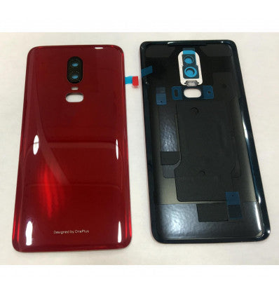 Oneplus 6 tapa trasera o tapa bateria + cubierta camara roja