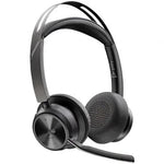 Auriculares Inalámbricos Poly Voyager Focus 2 para Microsoft Teams + Adaptador USB-C-A + Soporte de Carga/ con Micrófono/ Bluetooth/ Negro - PixelPlaza
