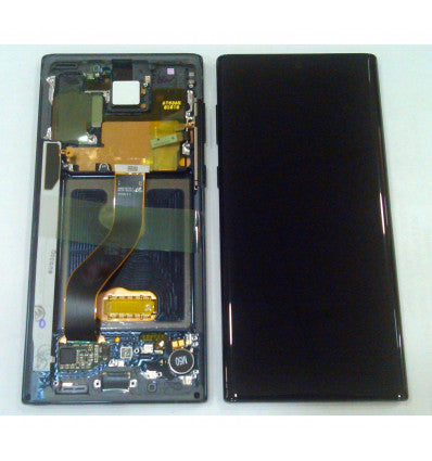 Samsung GH82-20818A Note 10 SM-N970F pantalla lcd + táctil negro + marco negro service pack