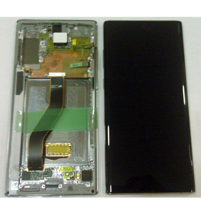 Samsung GH82-20838B Note 10+ Note 10 plus pantalla lcd + táctil negro + marco plata premium Service Pack
