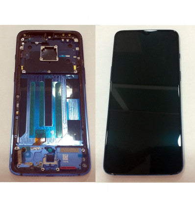 Oneplus 7 pantalla lcd + tactil negro + marco azul