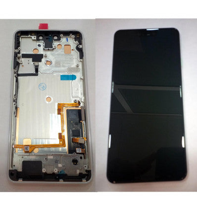 Google Pixel 3XL pantalla lcd + tactil negro + marco blanco