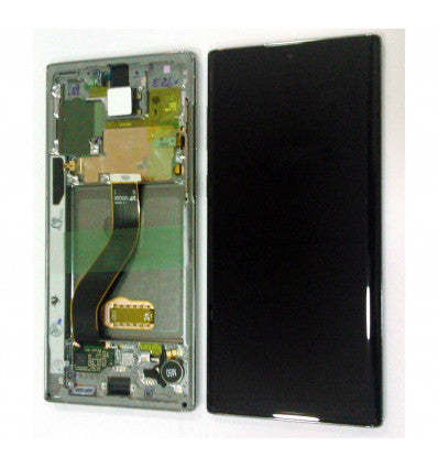 Pantalla lcd premium para Samsung Galaxy Note 10 GH82-20818C SM-N970F mas táctil negro mas marco plata premium