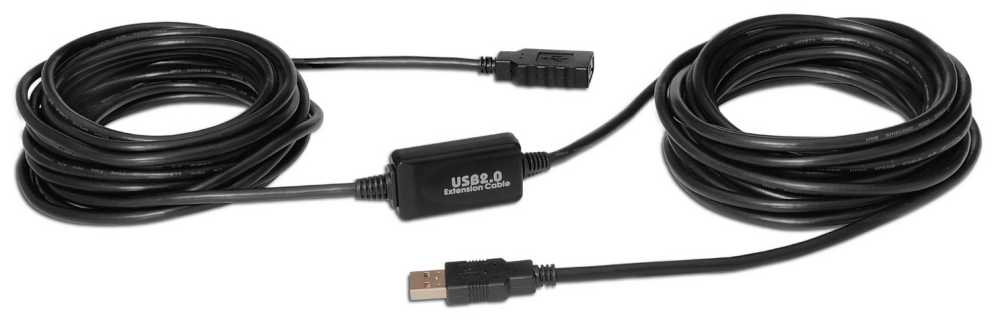 Cable Alargador USB 2.0 Aisens A101-0020/ USB Macho - USB Hembra/ Hasta 2.5W/ 60Mbps/ 15m/ Negro