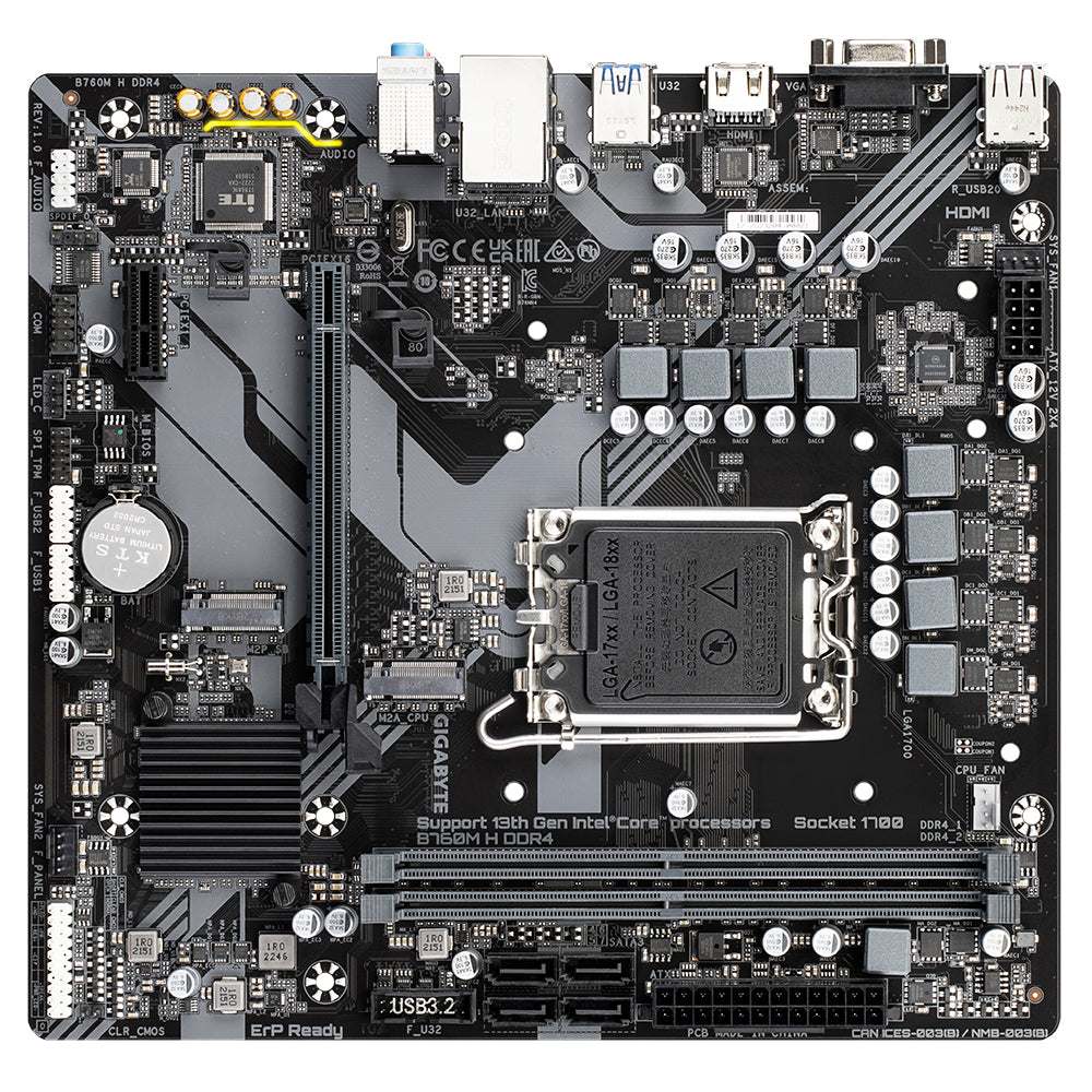 Placa base Gigabyte b760m h 1700